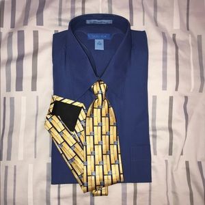 NWT Savile Row Dress Shirt & Tie Set